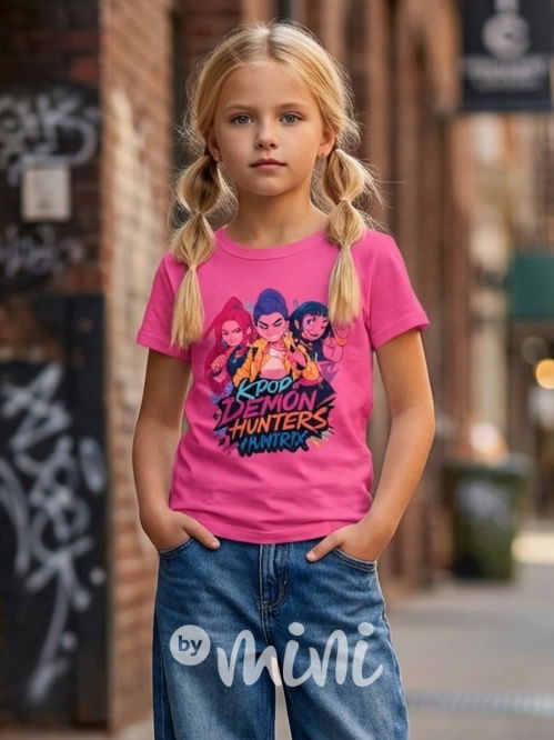 K-Pop Demon Hunters triko růžové