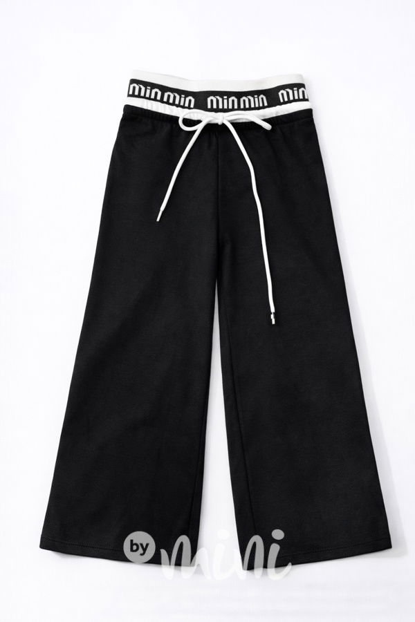 Široké relax kalhoty MIA černé