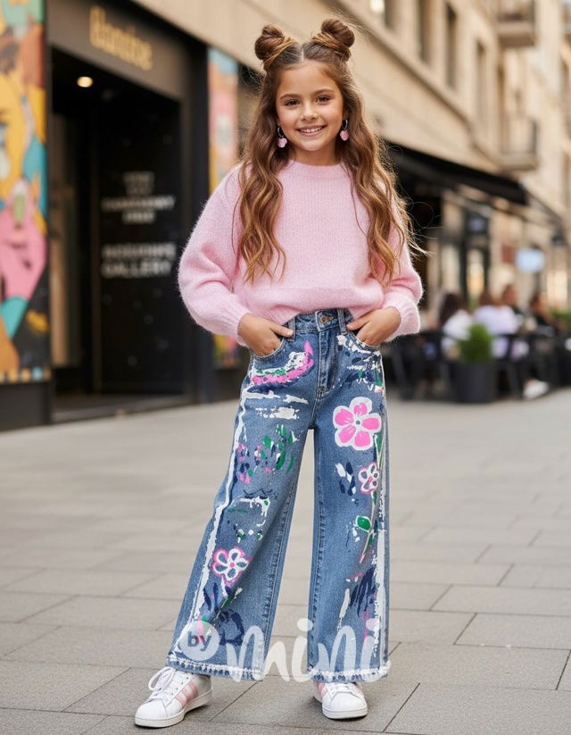 PREMIUM svetr s balonovými rukávy růžový