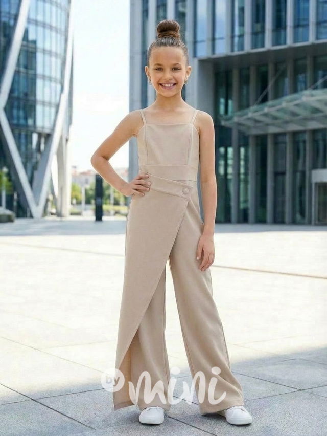 Elegant letní overal béžový