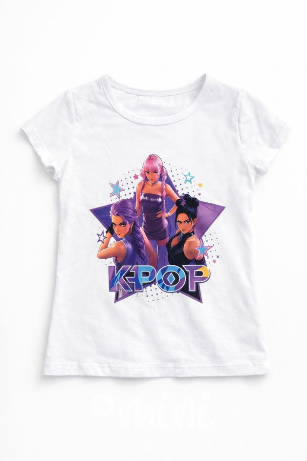 K-Pop Demon Hunters triko bílé