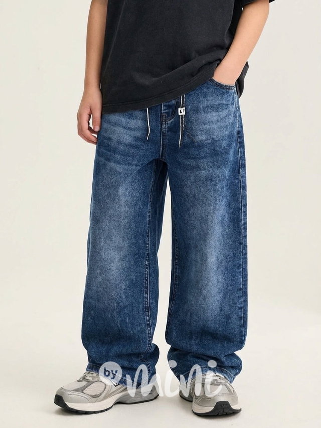 Baggy dark blue jeans