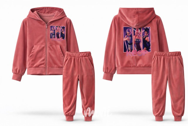 K-Pop soft velur souprava