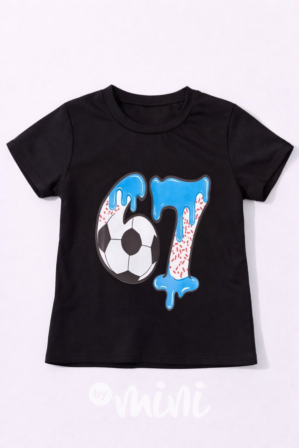 Six Seven triko fotbal černé