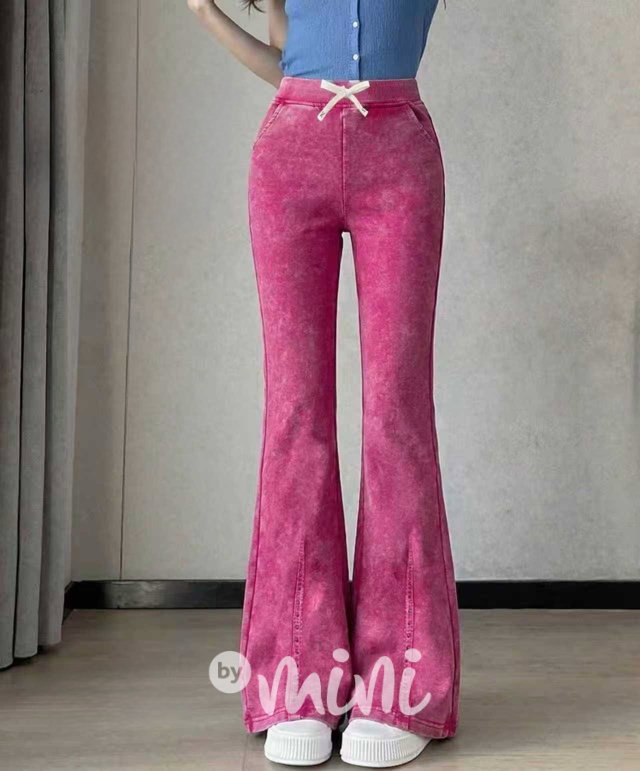 Acid wash pink zvonáče s kamínky