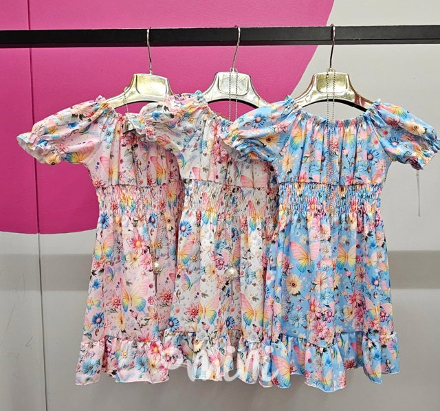 Flower šaty s řetízkem pink