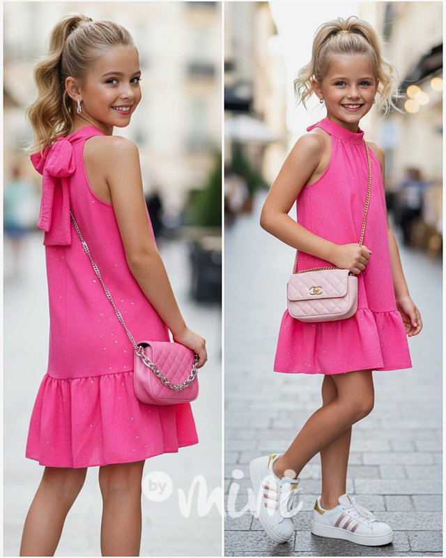 Dark pink letní šaty GLOW