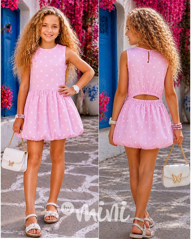Dolce pink puntíkaté šaty