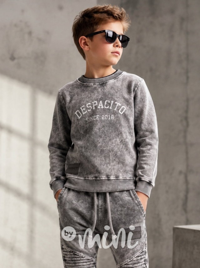 Despacito acid wash mikina grey