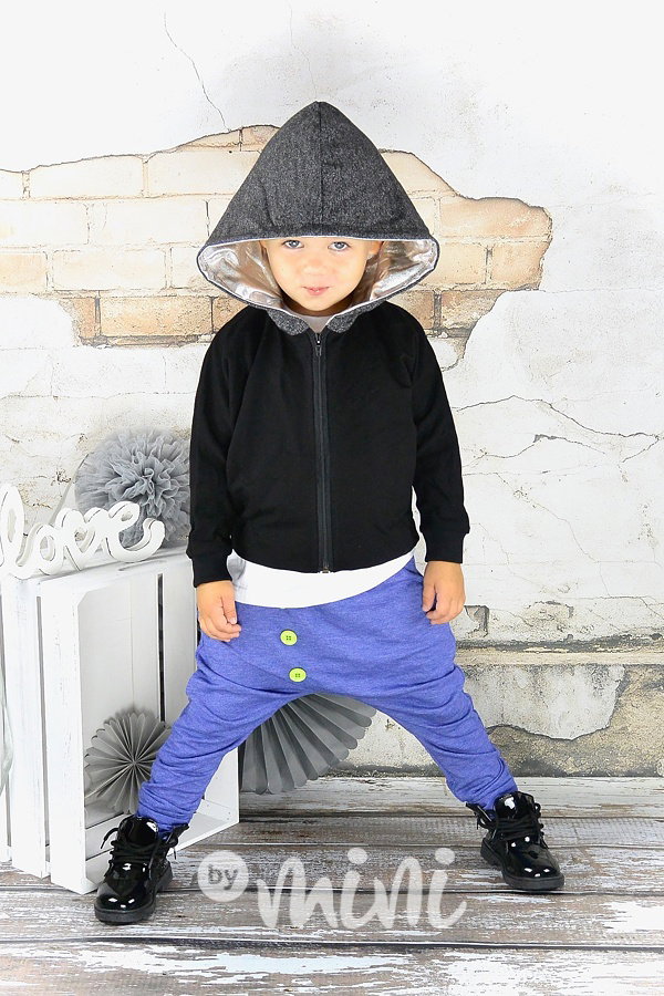 Blue melange baggy tepláčky