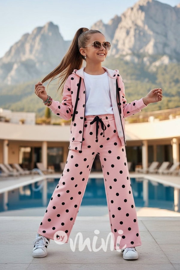 3-dílný puntíkatý set PINK