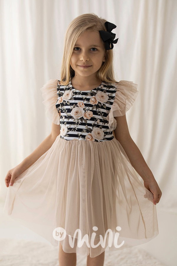 Lily Grey PREMIUM šaty s tylem Rose