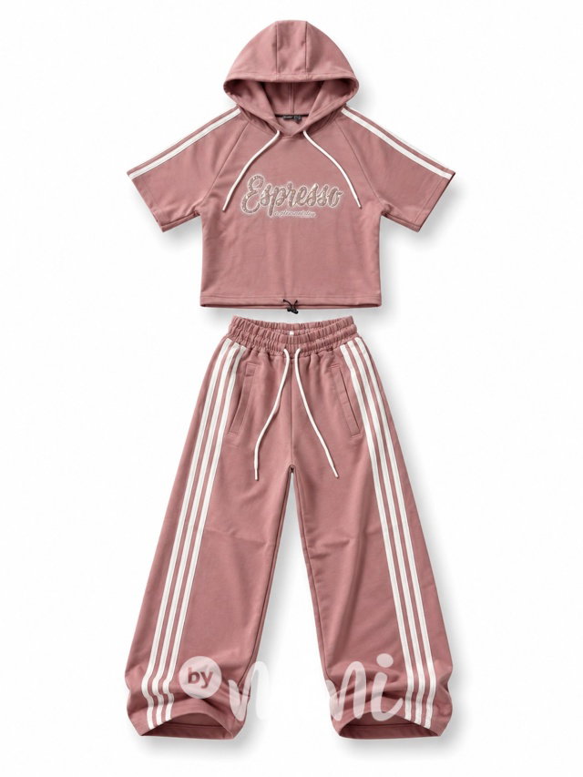 Espresso teenage lounge set s kamínky pink