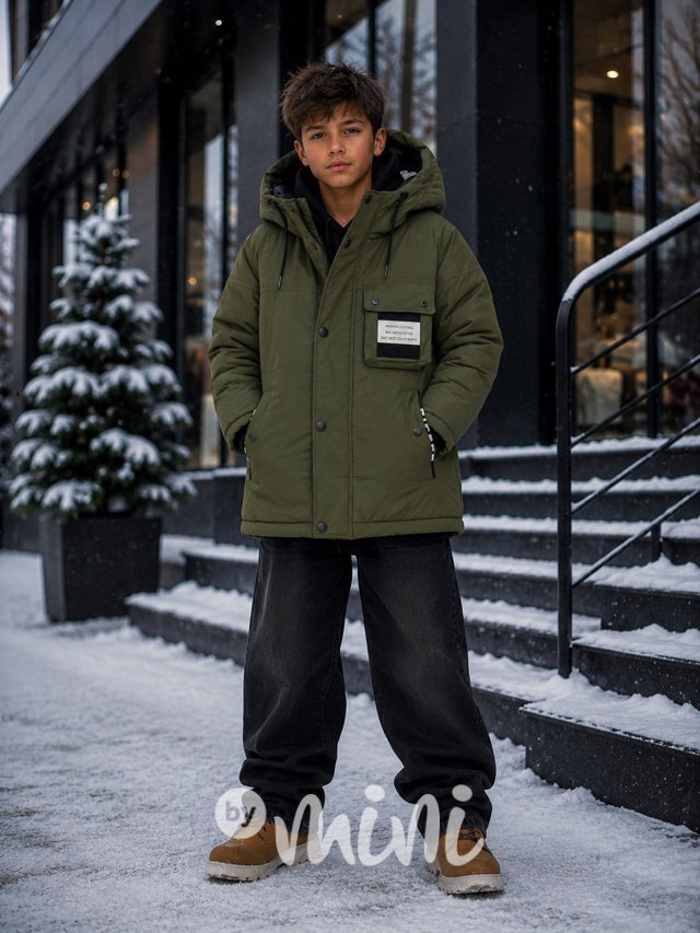 Zimní long bunda GIFTED khaki