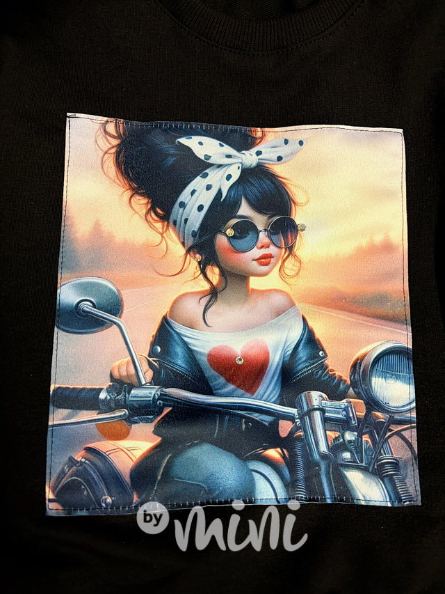 Rebel GIRL premium mikina s kamínky