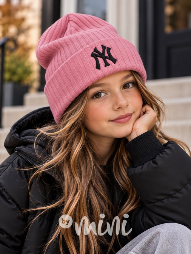 NY čepice rose pink