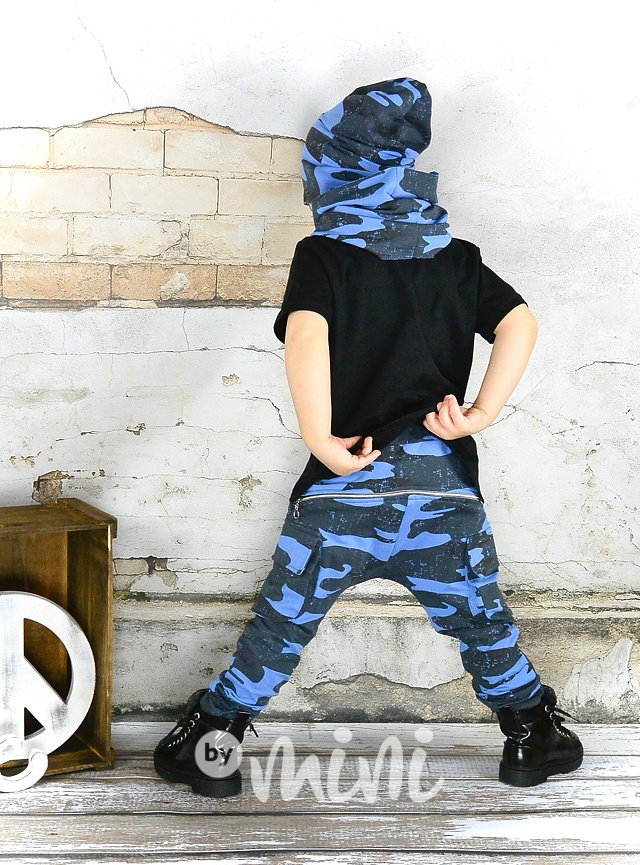 Blue army baggy kapsáče zip