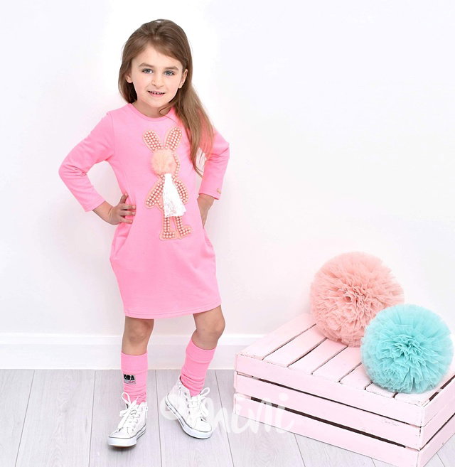 Neon pink tunika bunny