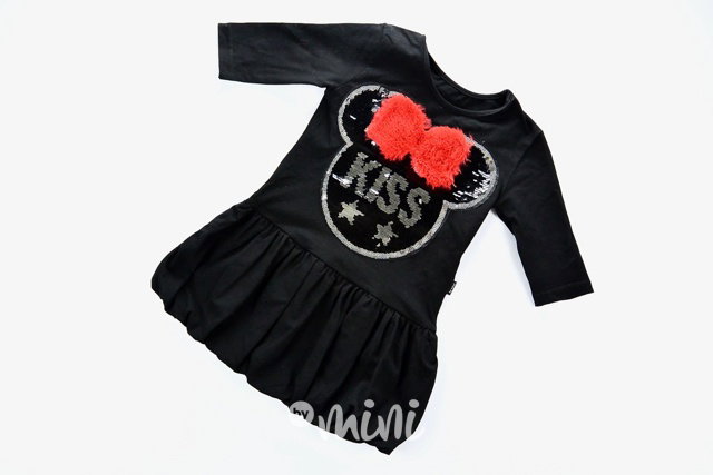 Black dress s přetáčecími flitry