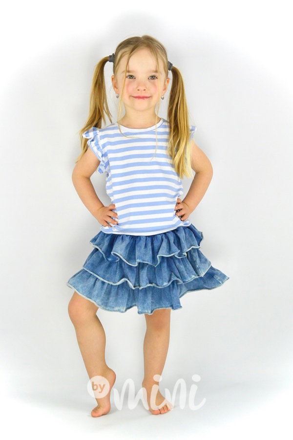 Marine blue/white triko