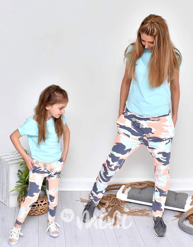 Neon orange&mint army baggy