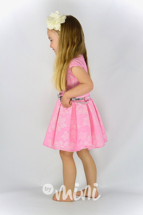 Luxury dress pink lace