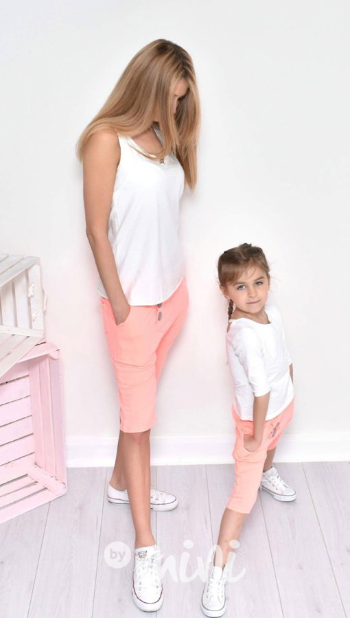 Summer neon orange baggy shorts