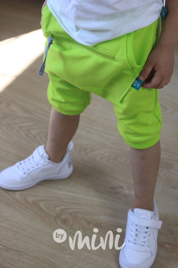 Lemon baggy shorts zip