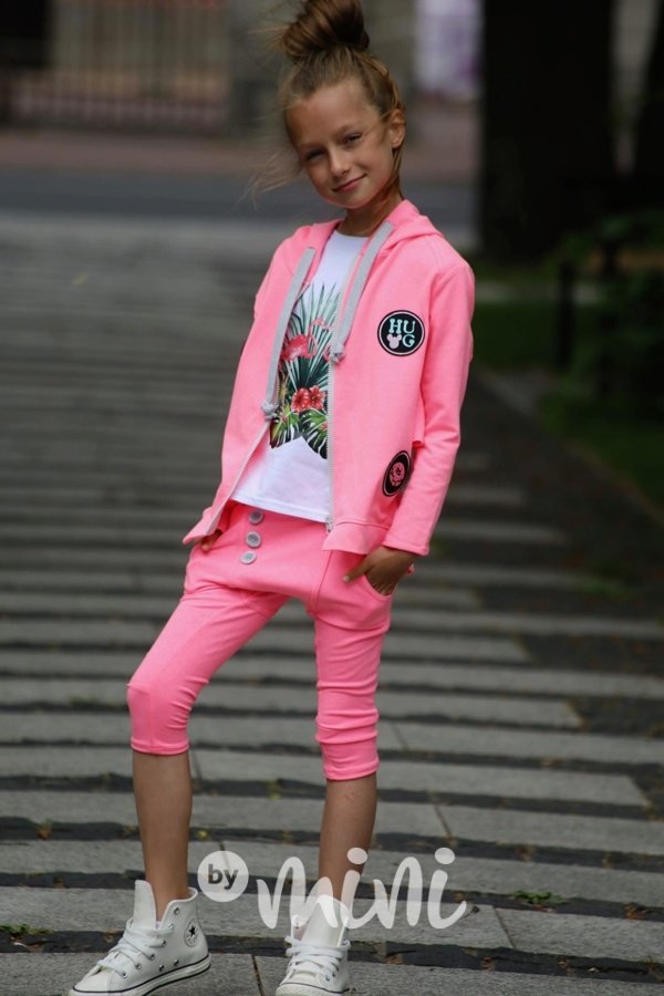 Summer neon pink baggy shorts