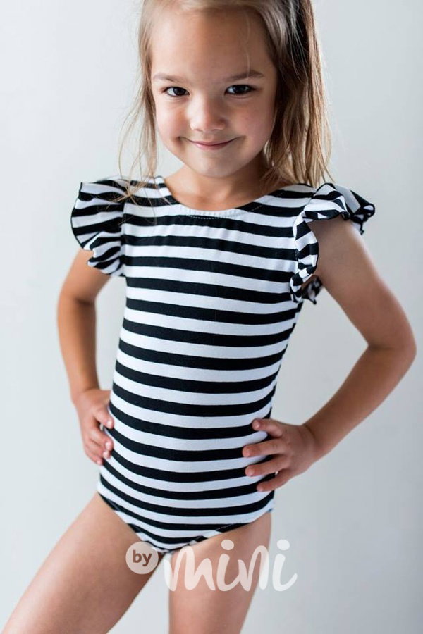 Pruhované summer body black/white
