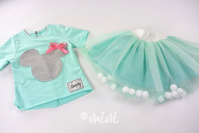 Summer mint bambulkový tutu set