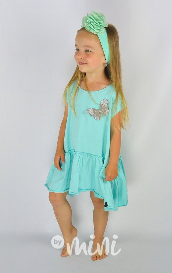Mint comfy šaty butterfly