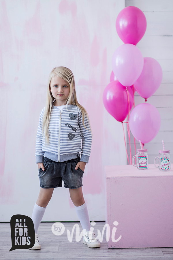 Sweet pruhovaná mikina grey