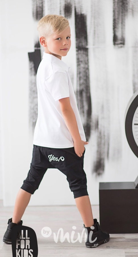 Chlapecké kraťasy YES black baggy shorts