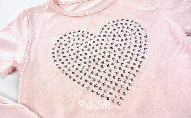 Silver heart komplet Pink