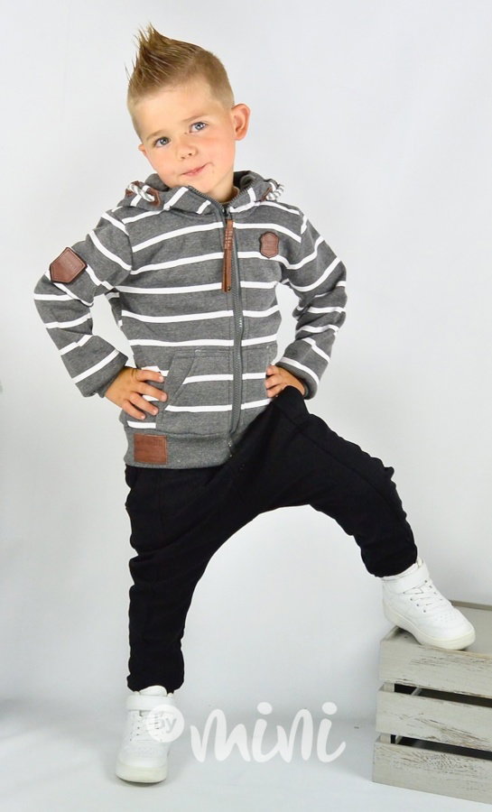 Šedá mikina fleece