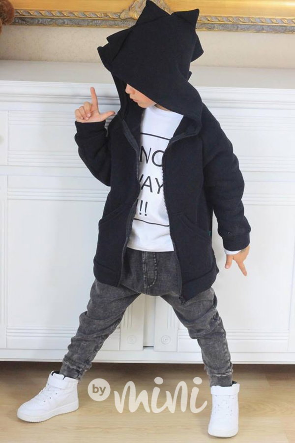 Black jeans baggy tepláčky