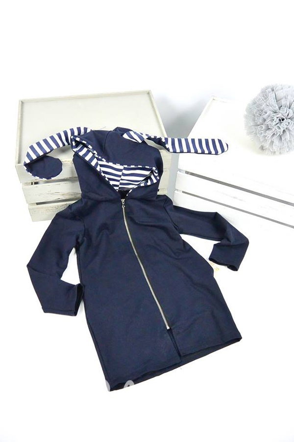 Dívčí mikina blue dlouhá BUNNY