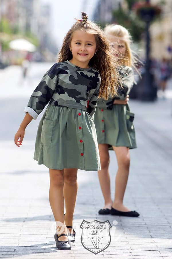 Shirtdress košilové army šaty