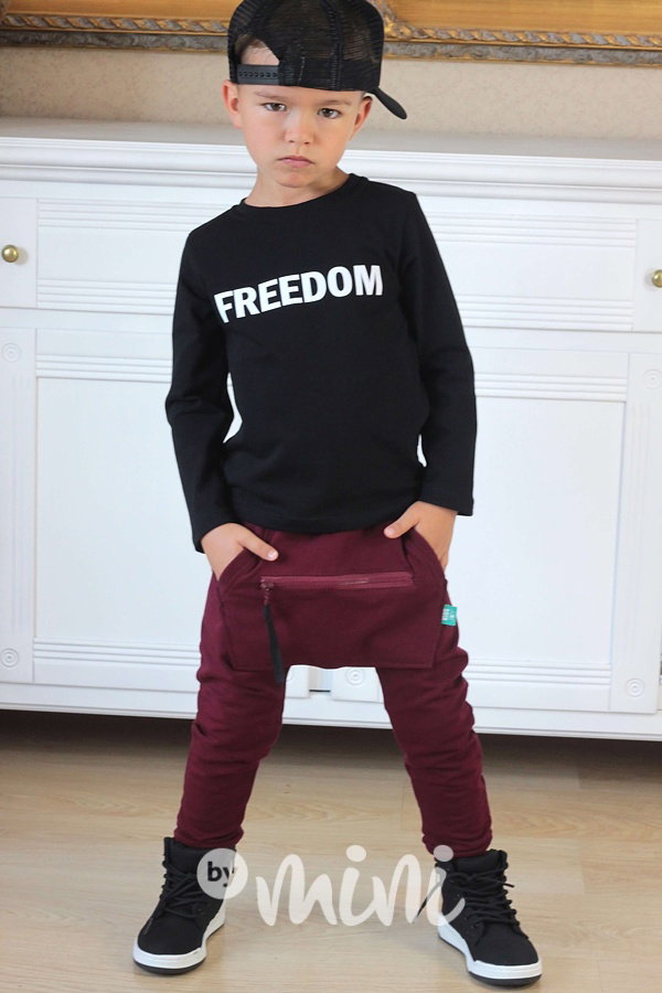 Bordo baggy tepláčky se zipem