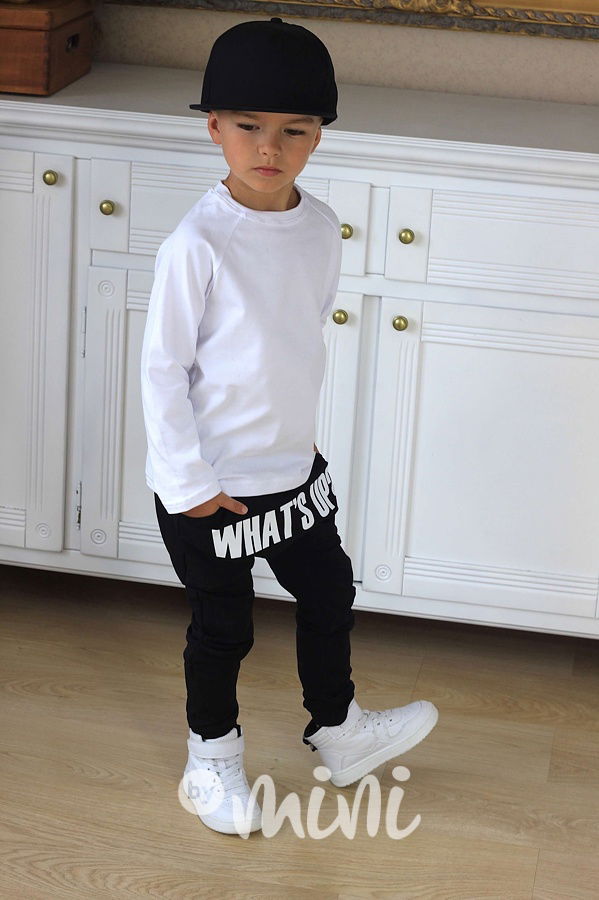 Whats UP černé baggy tepláčky