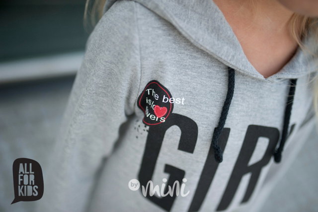 GIRL hoodie dress grey