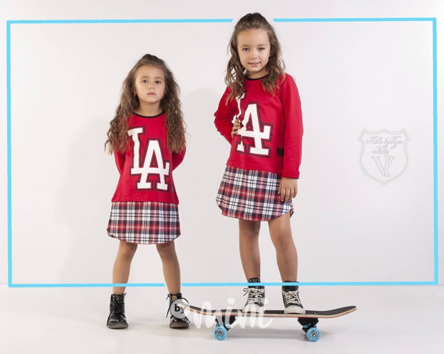L.A. karo hoodie dress