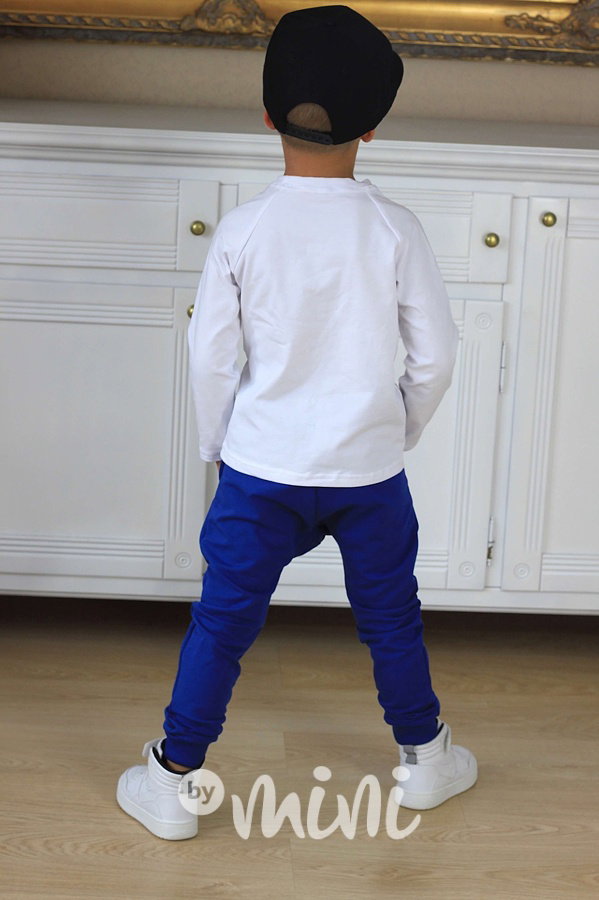 Blue baggy tepláčky se zipem