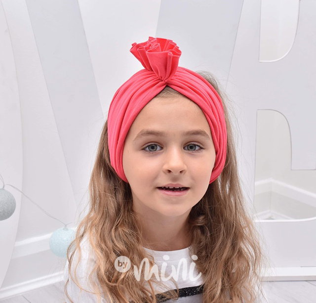 3v1 turban + nákrčník (čelenka) strawberry