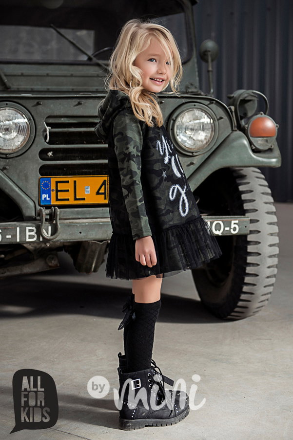 Military collection - sporty army šaty s tylem