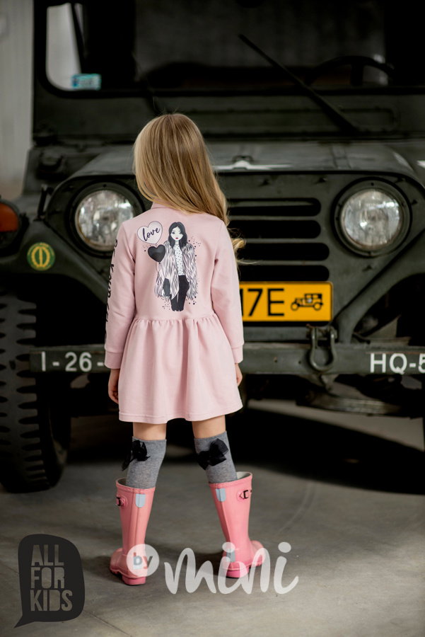 Military collection - košilové šaty pink
