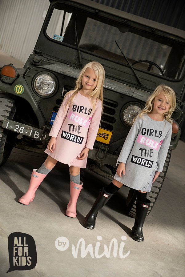 Girls rule the world tunika růžová