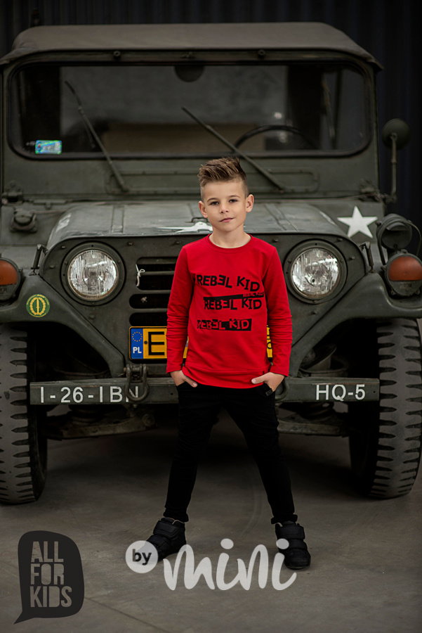 Rebel kid BIKER mikina červená