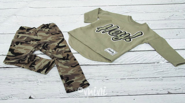 Hey khaki army blůzka + legíny